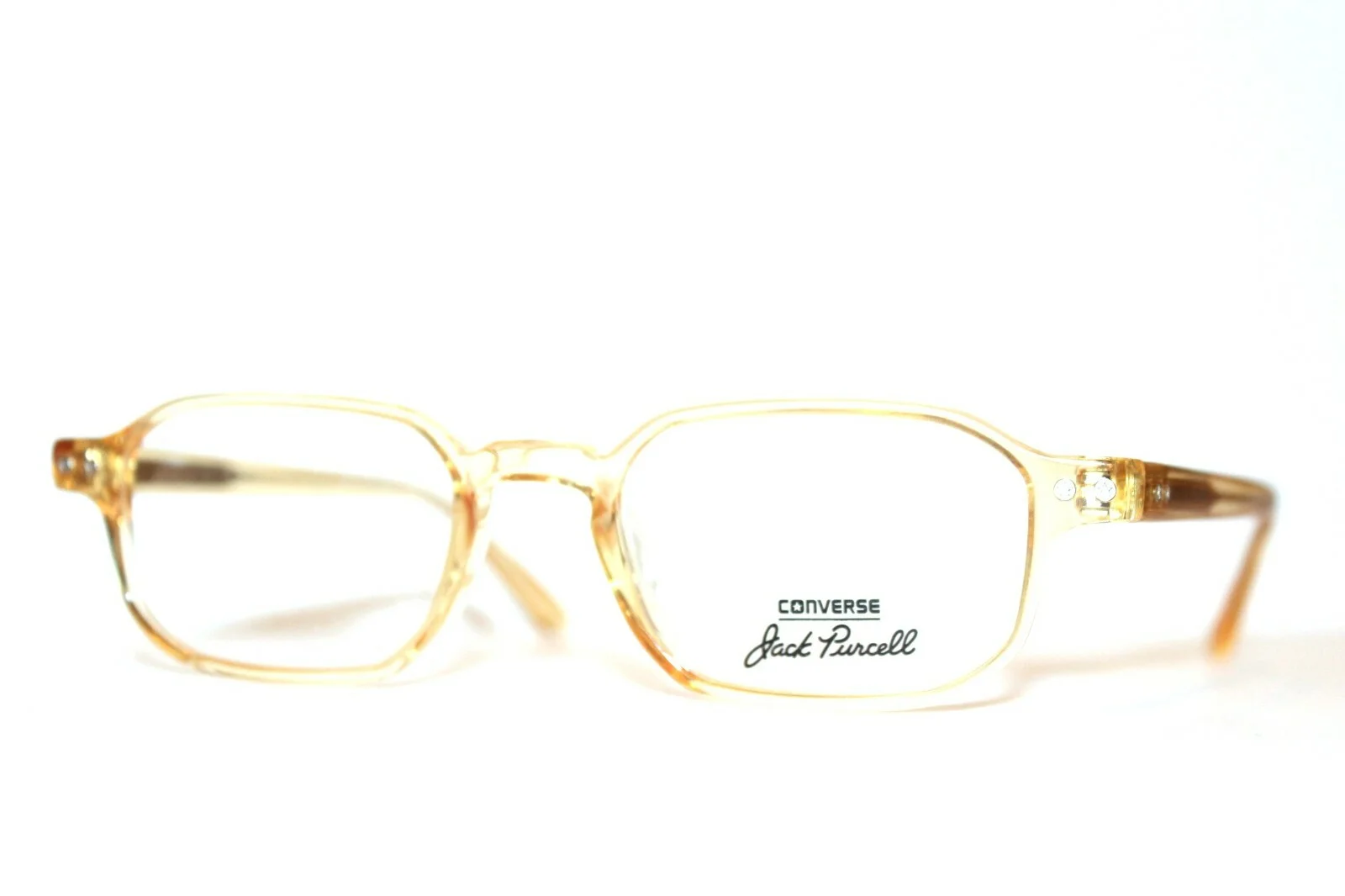 CONVERSE JACK PURCELL P001 UF YELLOW CRYSTAL EYEGLASSES RX FRAMES 49-19-145 CASE 4