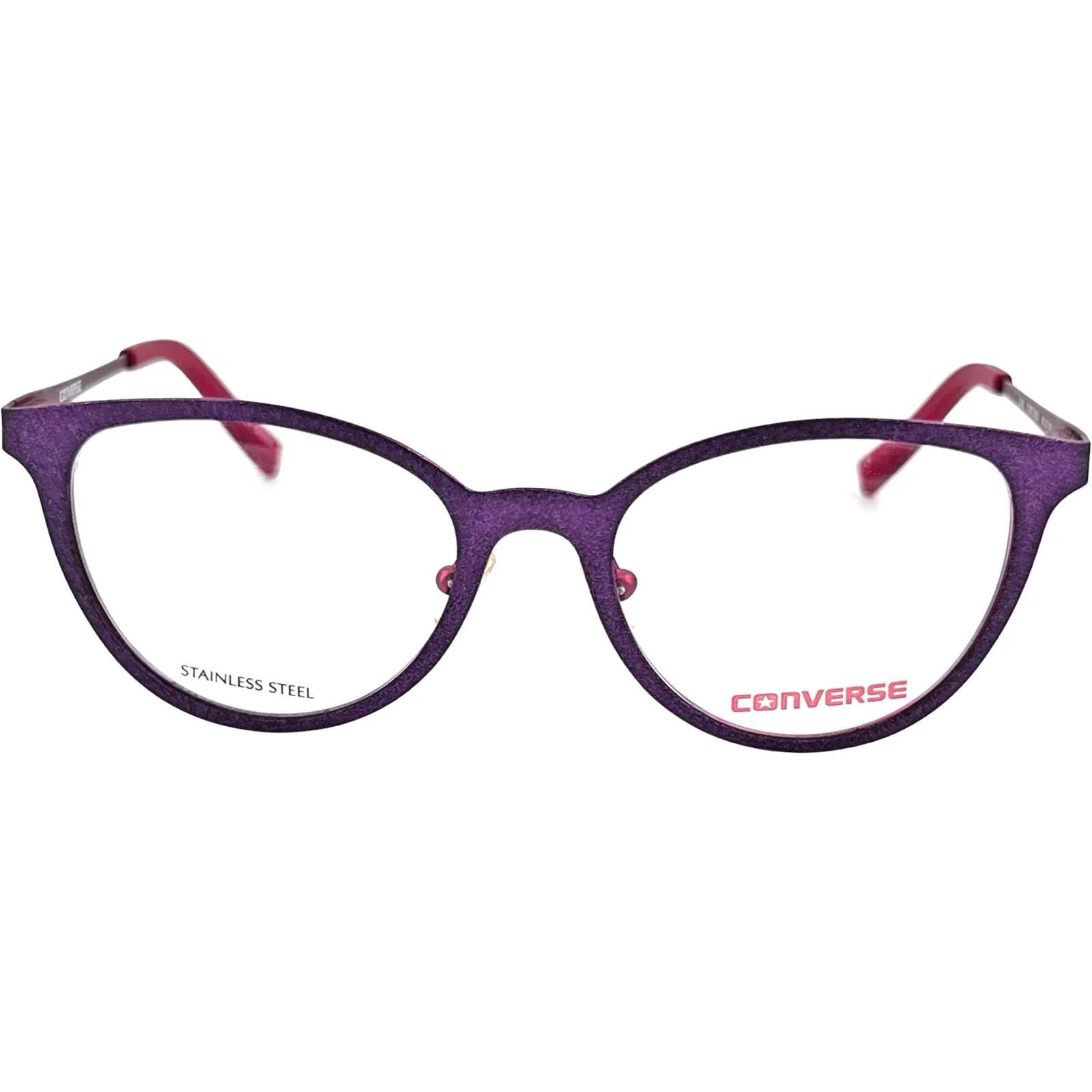 Converse K500 Kids Metal Eyeglass Frame Purple / Red 47-17 w/Case 2