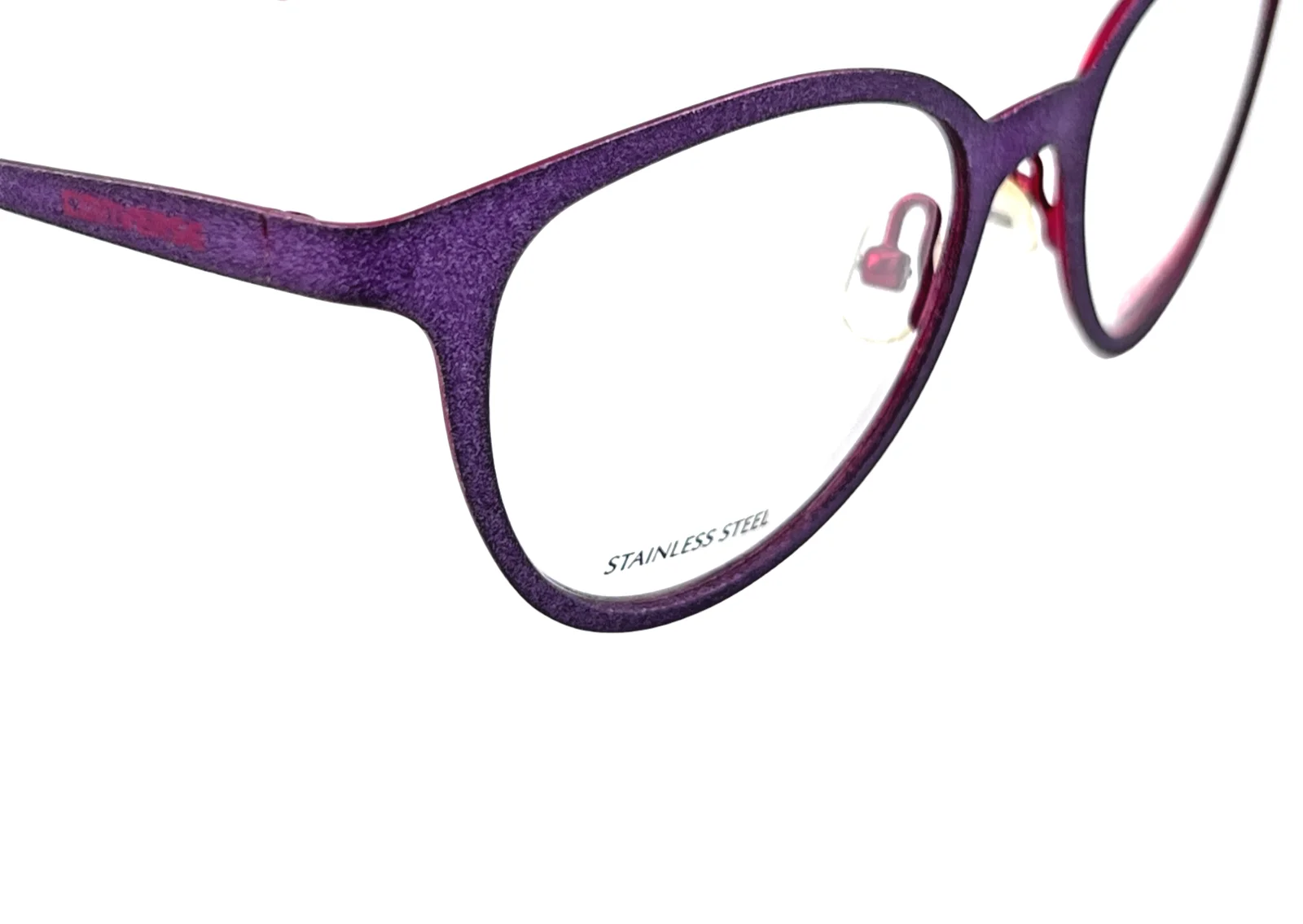 Converse K500 Kids Metal Eyeglass Frame Purple / Red 47-17 w/Case 4
