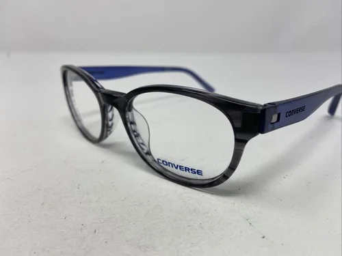 Converse Q014 UF BLACK STRIPE 48-18-140 Black/Blue Full Rim Eyeglasses Frame &11 2