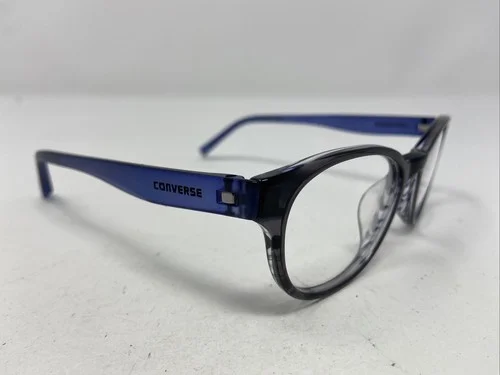 Converse Q014 UF BLACK STRIPE 48-18-140 Black/Blue Full Rim Eyeglasses Frame &11 3