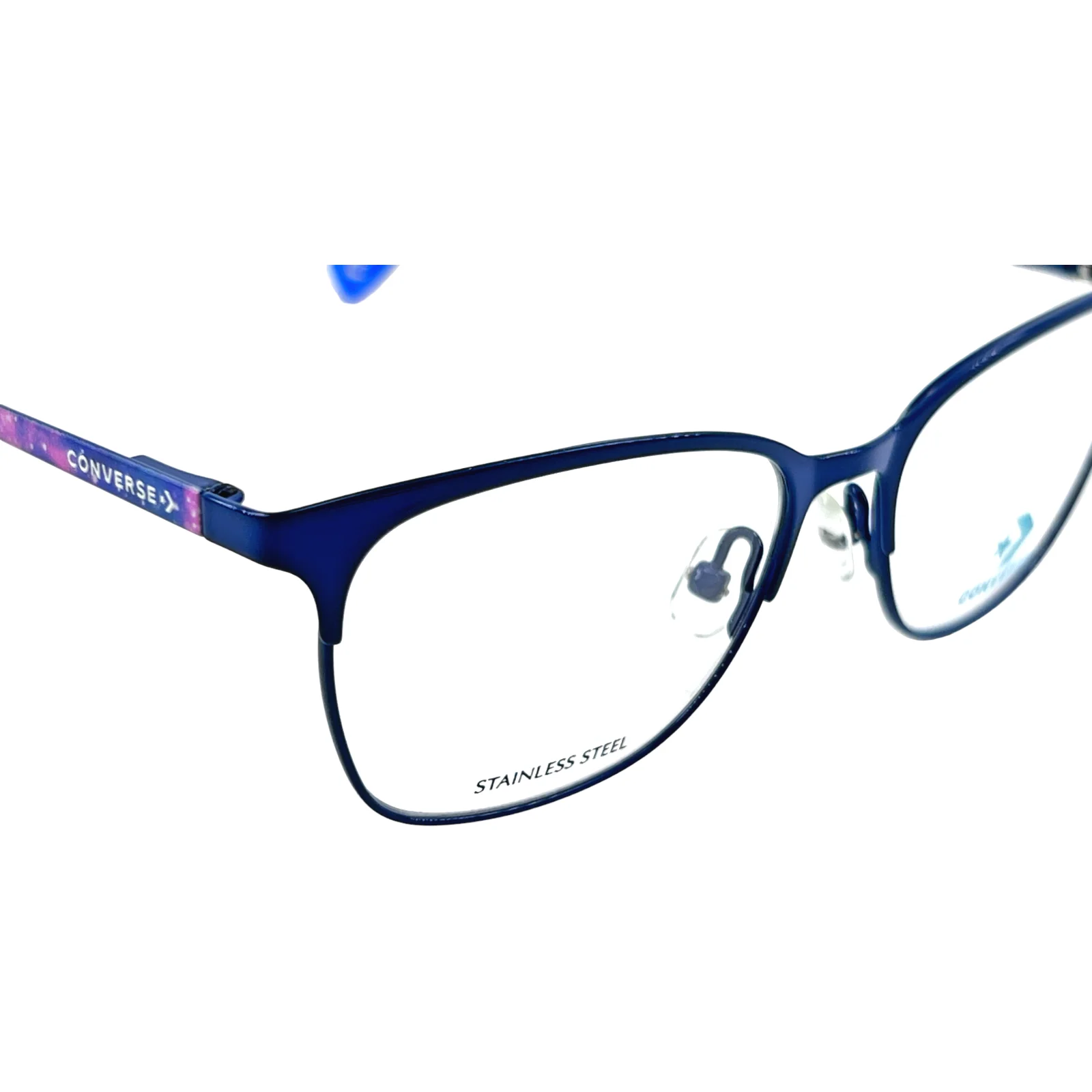 Converse VCJ008 Kids Stainless Steel Metal Eyeglass Frame -Blue 48-15 w/Case 4