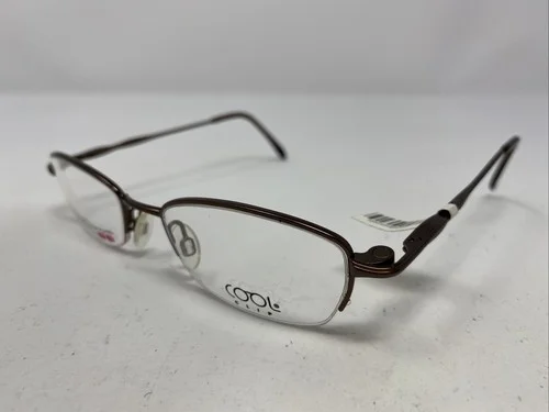 Cool Clip CC824 10 49-19-135 Brown Metal Half Rim Eyeglasses Frame /P98 2