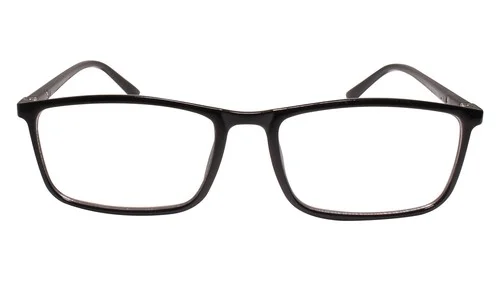 Cool Trendy Casual Slick Design Black Rectangle Clear Lens Glasses 2