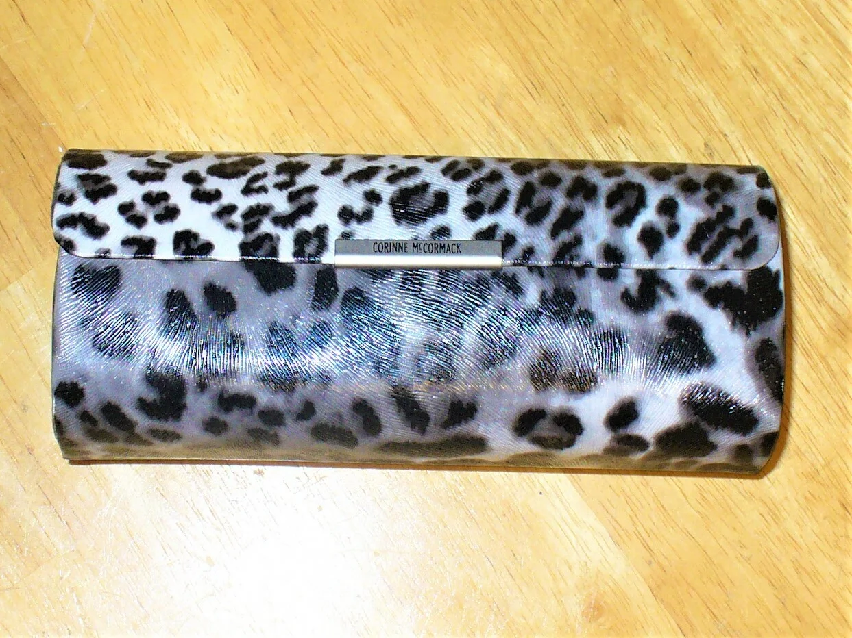 Corinne McCormack Eye Glass Case Leopard Skin Design