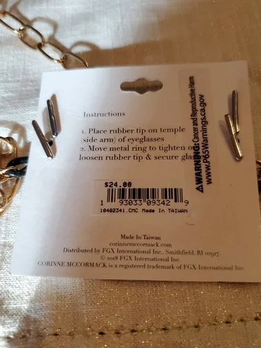 Corinne McCormack Eyeglass Chain NWT $24 3