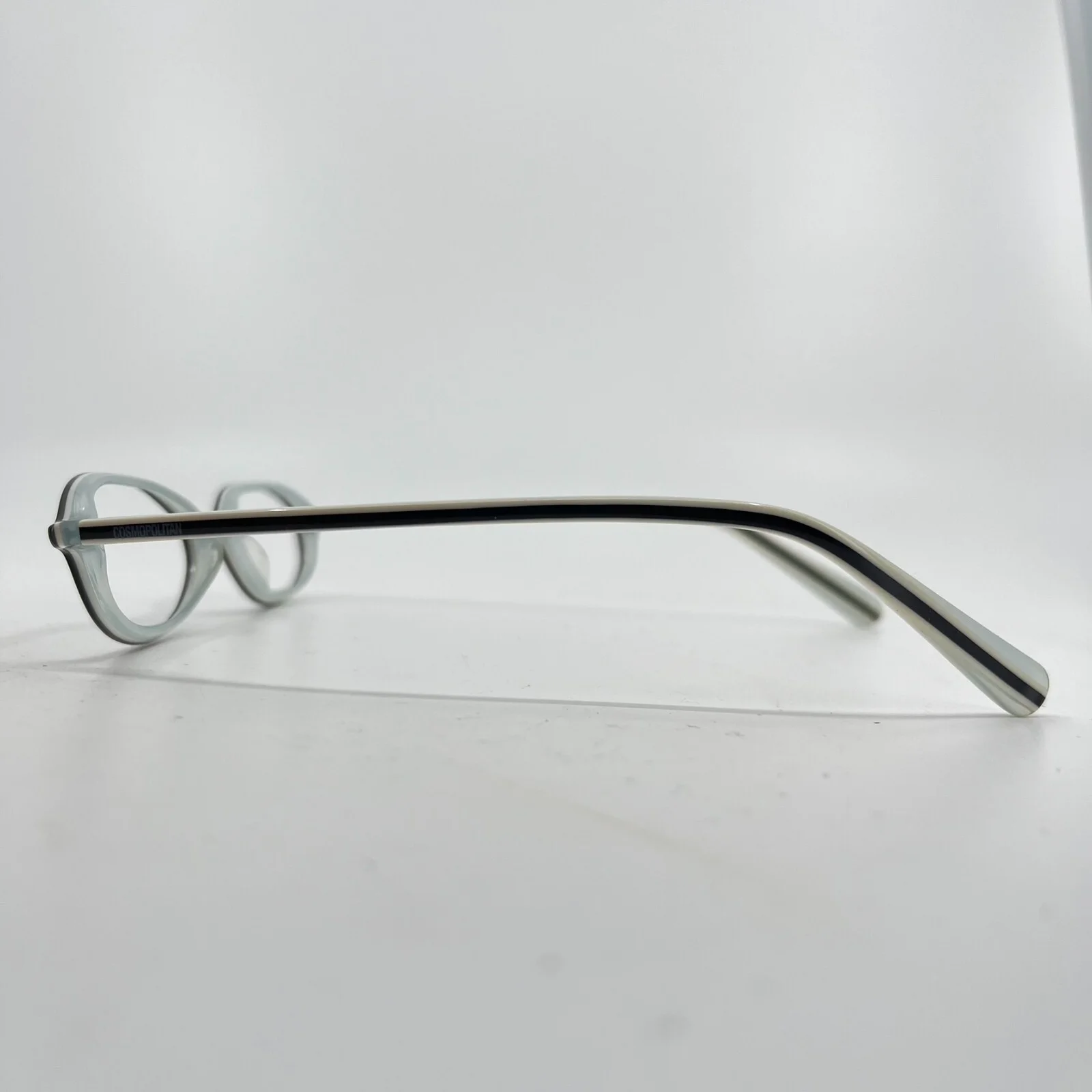 Cosmopolitan Blue Black Angular Round Full Rim Frame Eyeglasses H7342 3
