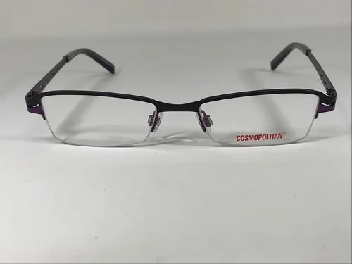 COSMOPOLITAN “KISS” NOS Black Berry Half Rimless Eyeglasses Frame 48-17-135 2
