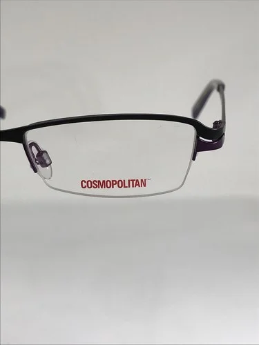 COSMOPOLITAN “KISS” NOS Black Berry Half Rimless Eyeglasses Frame 48-17-135 4
