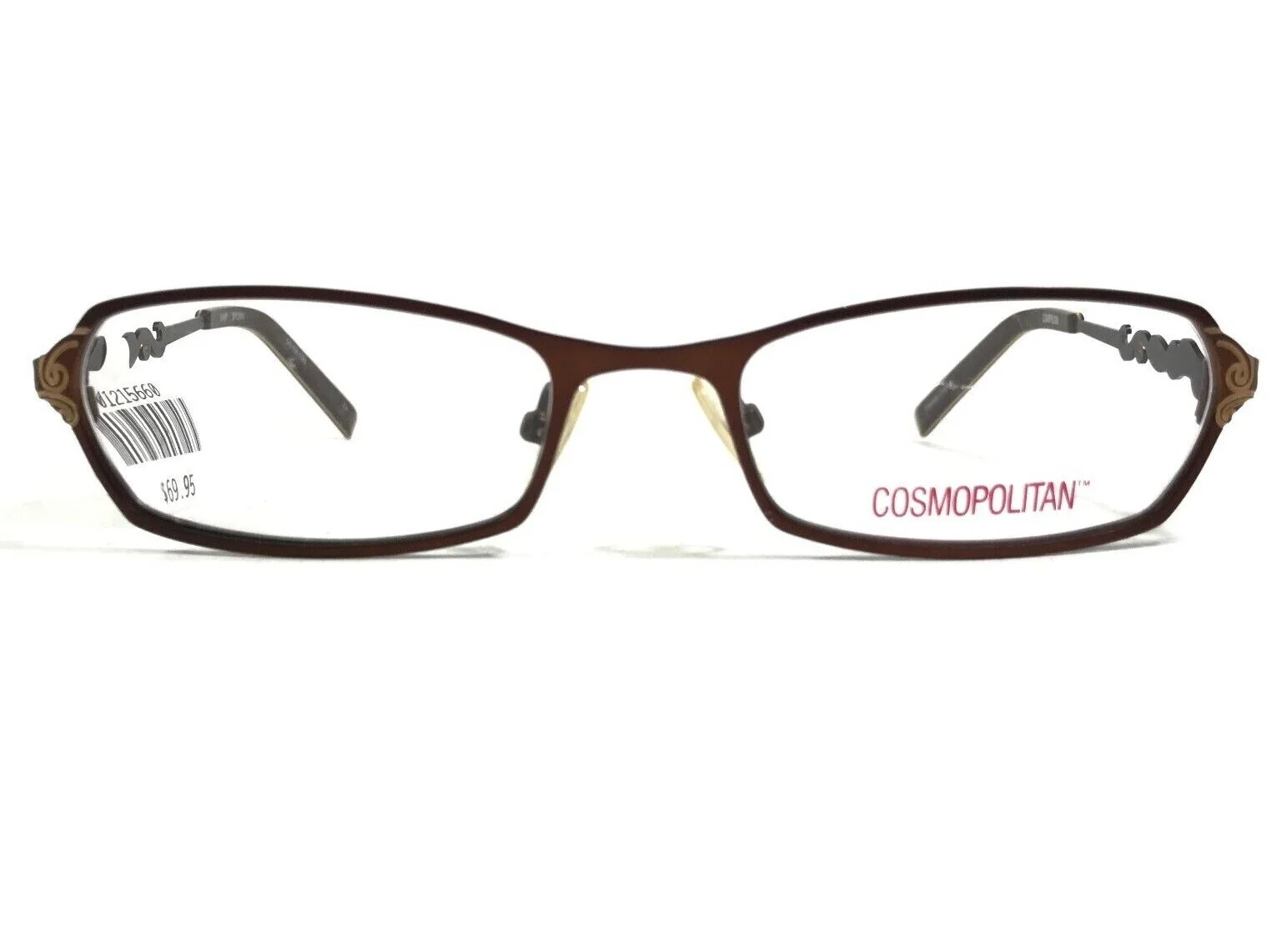 Cosmopolitan VAMP BROWN Eyeglasses Frames Rectangular Full Rim 50-18-135 2