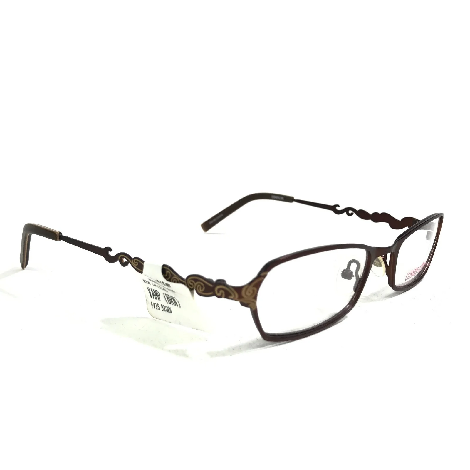 Cosmopolitan VAMP BROWN Eyeglasses Frames Rectangular Full Rim 50-18-135 3