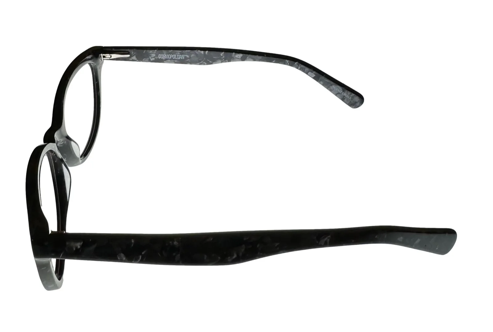 Cosmopolitan Womens Ophthalmic Tear Drop Plastic Frame C908 Black 53mm 3