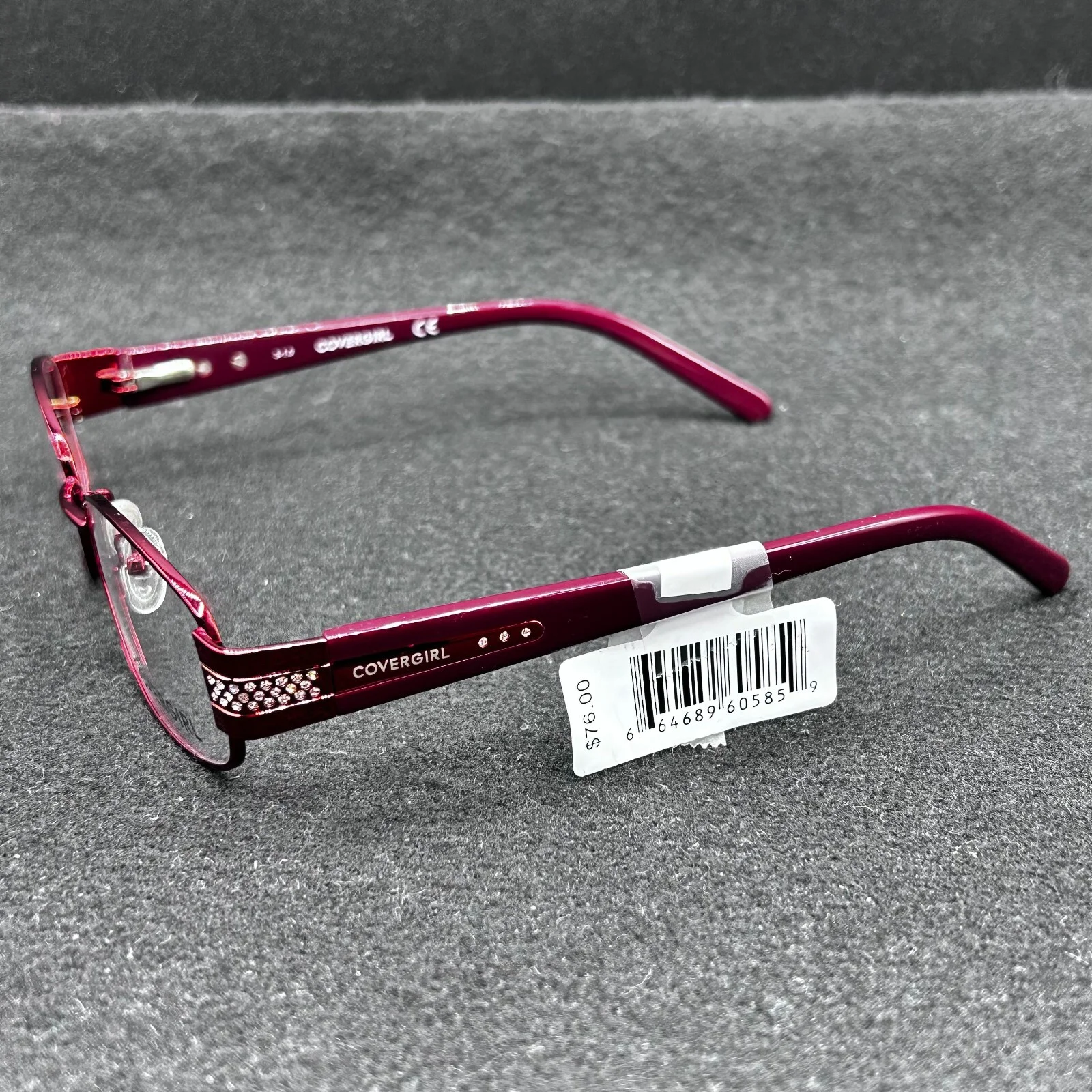 Cover Girl CG0825 Eyeglasses **FRAME ONLY** Red/Wine 53-17-135 NWT