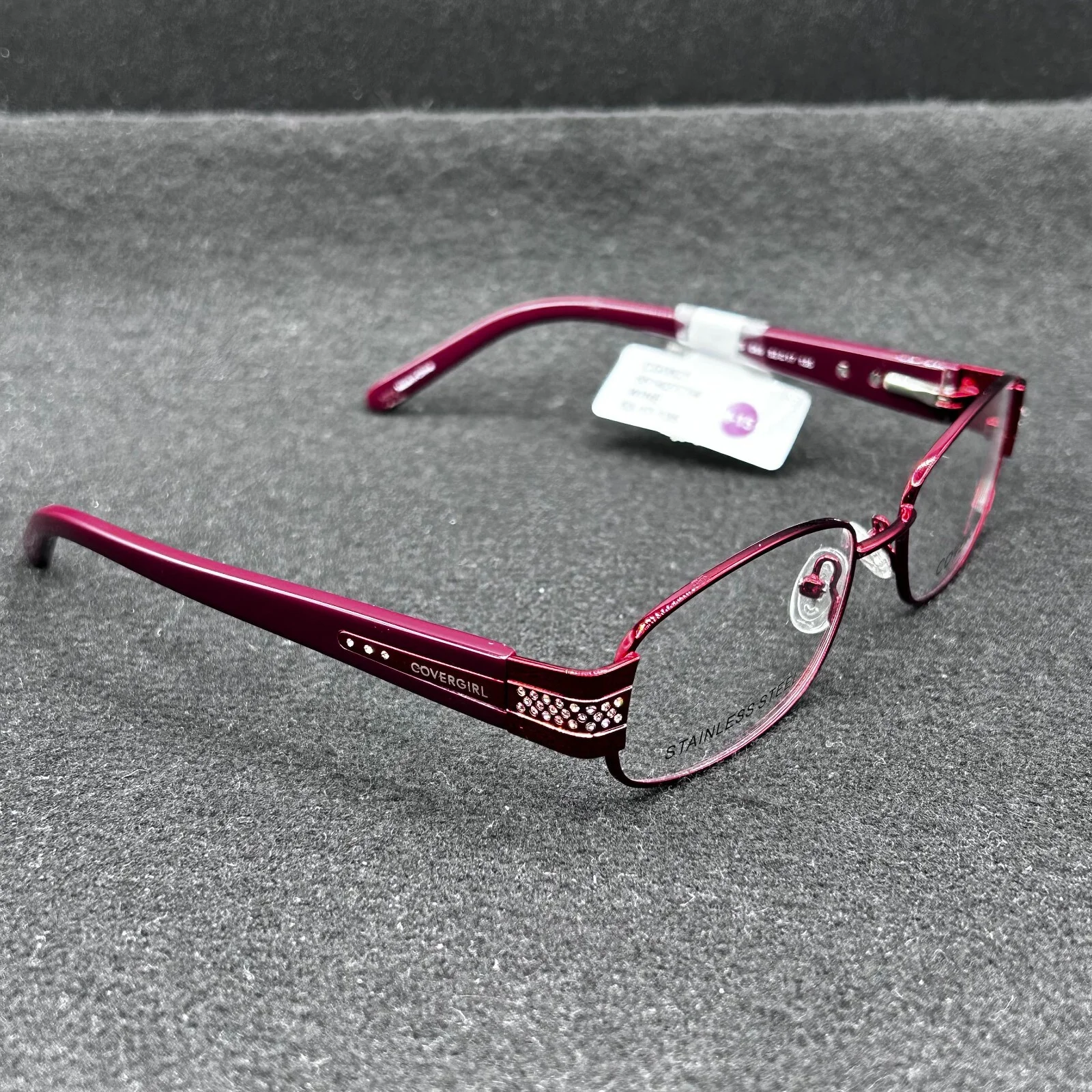Cover Girl CG0825 Eyeglasses **FRAME ONLY** Red/Wine 53-17-135 NWT 3