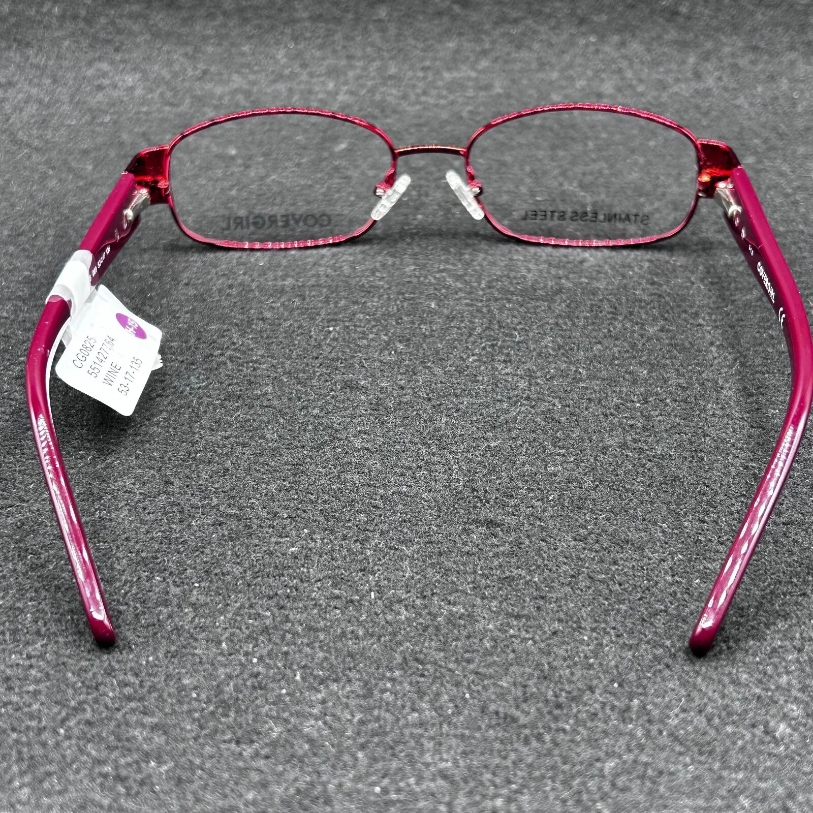 Cover Girl CG0825 Eyeglasses **FRAME ONLY** Red/Wine 53-17-135 NWT 4