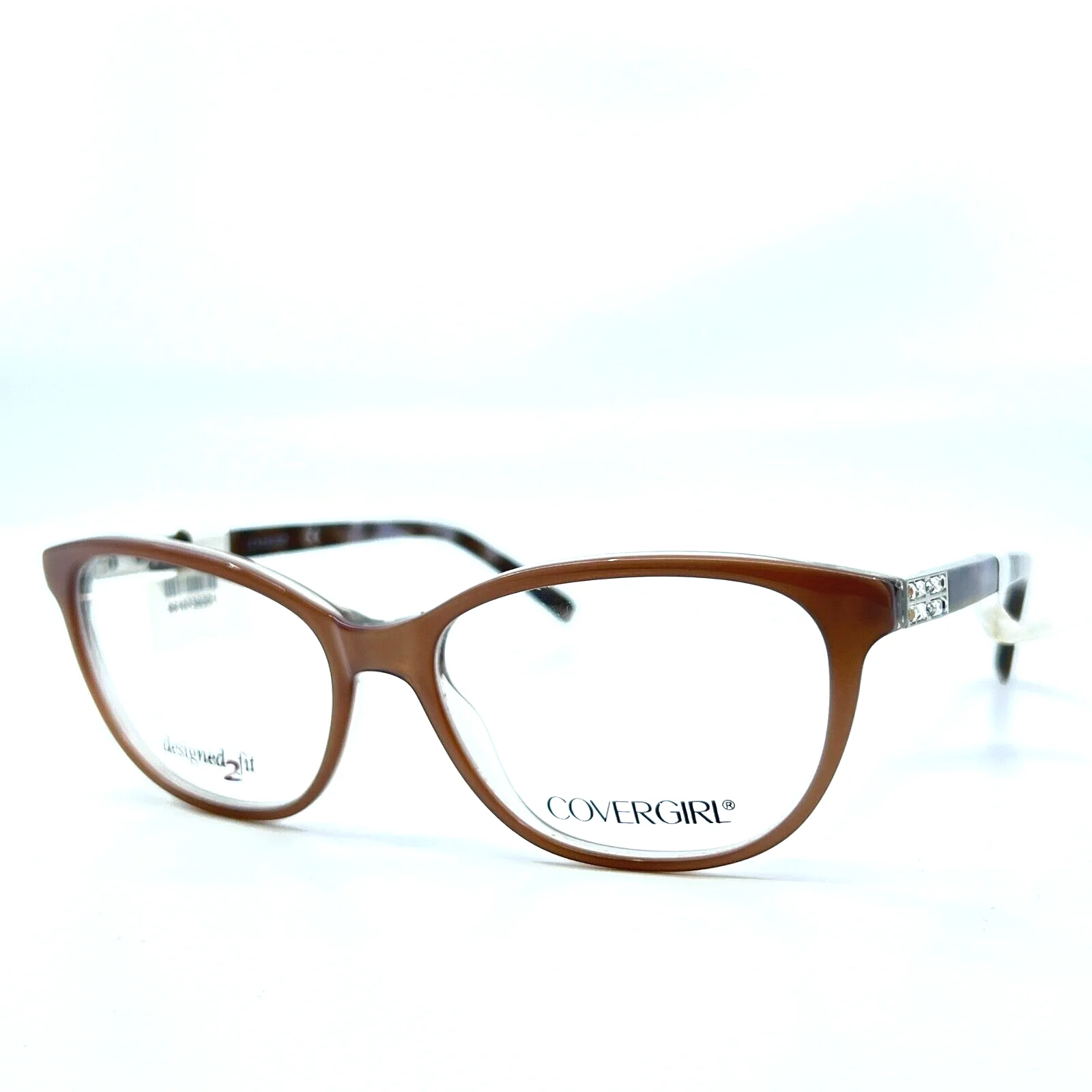 Cover Girl Eyeglasses CG0458 045 Brown Cat Eye Full Rim Frames 55[]16 140 mm