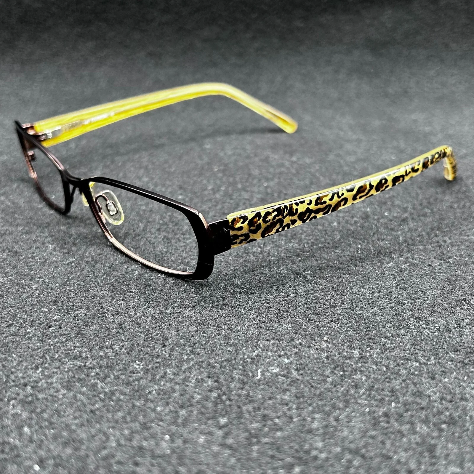 Cover Girl VTG CG427 Eyeglasses Frame Bronze Leopard Flex 54-17-140 Used