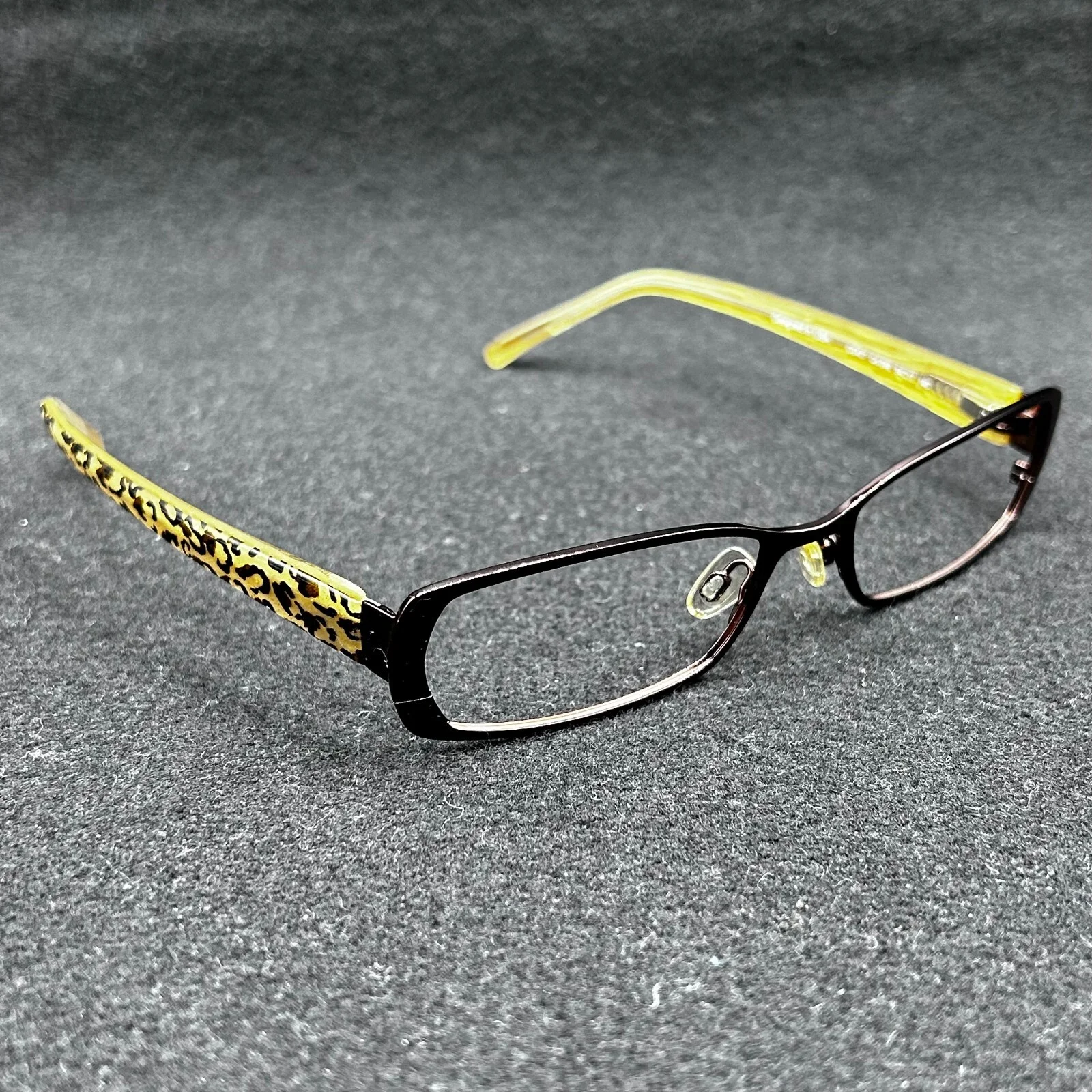 Cover Girl VTG CG427 Eyeglasses Frame Bronze Leopard Flex 54-17-140 Used 3