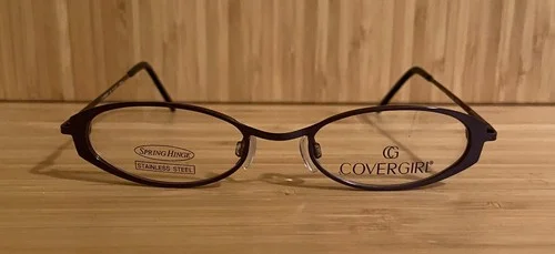 COVERGIRL CG0327 Eyeglasses Frames Moody Blue Stainless Steel 49-18-135 2