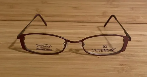 COVERGIRL CG0328 Eyeglasses Frames Rose Cashmere Stainless Steel 49-18-135 2