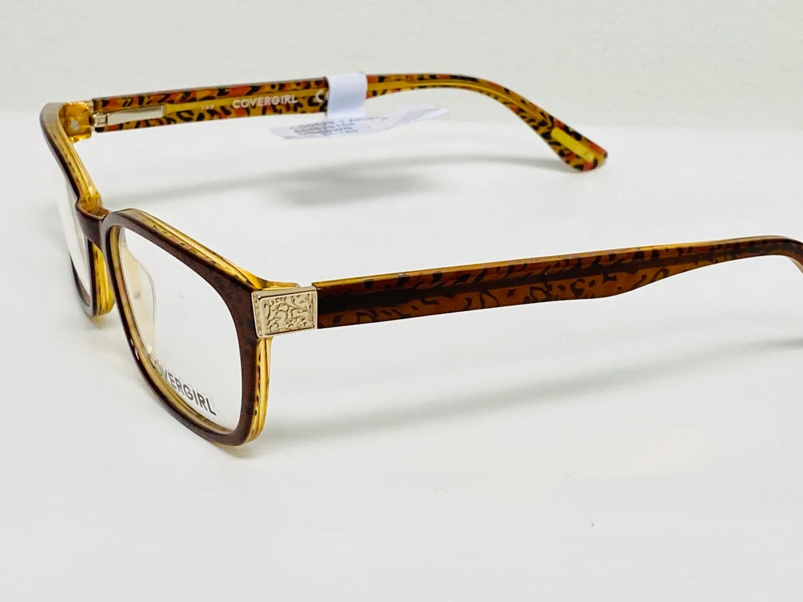 COVERGIRL CG0529 ARIEL EYEGLASS FRAMES WOMEN 52-17-140 DARK BROWN / ANIMAL PRINT 3