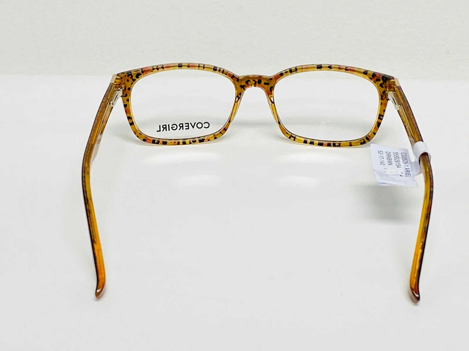 COVERGIRL CG0529 ARIEL EYEGLASS FRAMES WOMEN 52-17-140 DARK BROWN / ANIMAL PRINT 4
