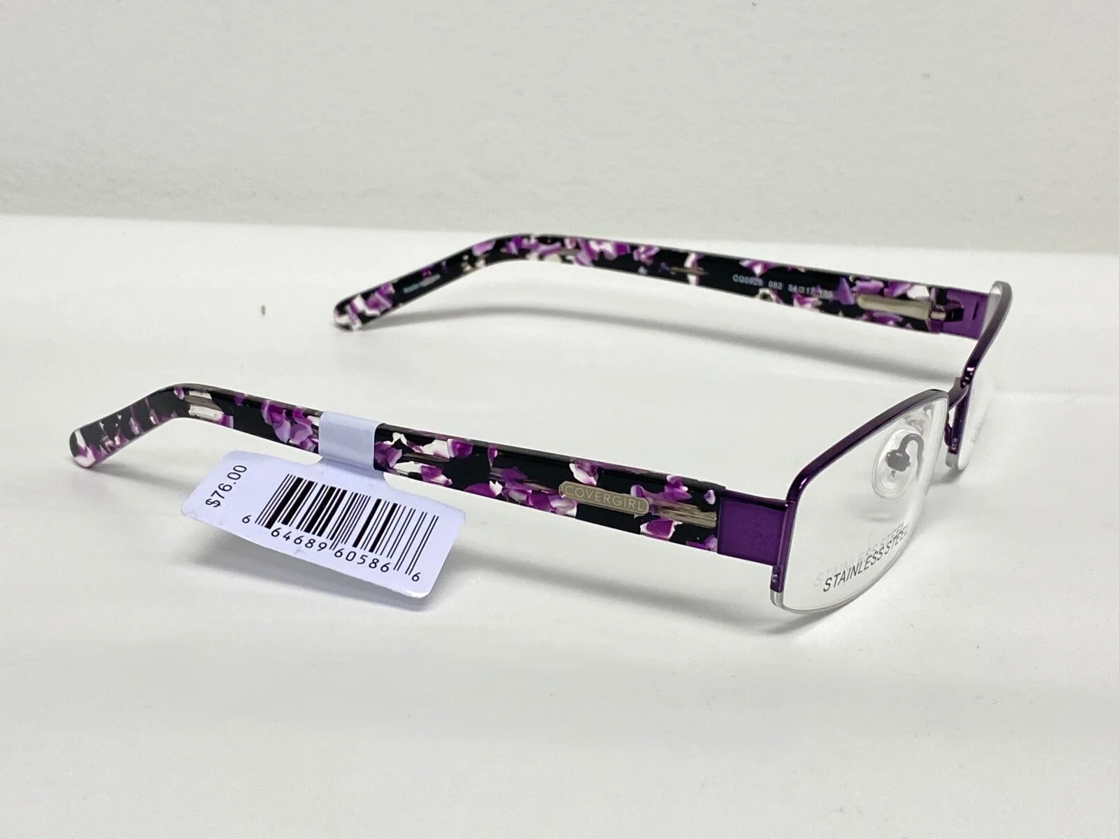 Covergirl Eyeglass Frames CG0826 Violet 54-17-135 3