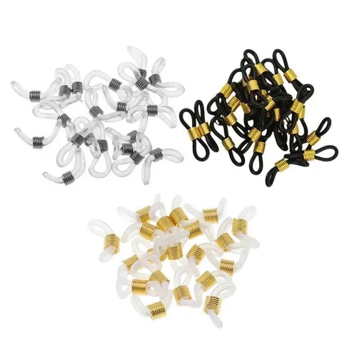 Creative Eye Glasses Spectacle Chain Strap Holder Rubber Loop Ends DIY 50Pcs