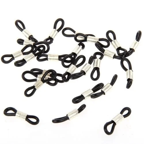 Creative Eye Glasses Spectacle Chain Strap Holder Rubber Loop Ends DIY 50Pcs 2