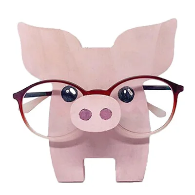 Creative Eyeglasses Holder Eyes Glasses Animal Sunglasses Wooden Stand USA 4