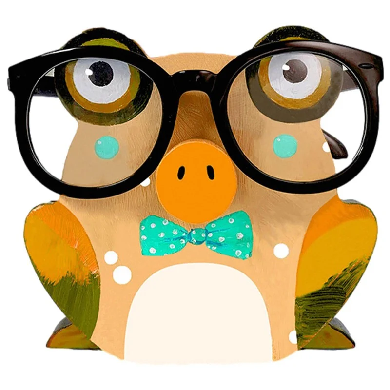 Creative Eyeglasses Holder Eyes Glasses Display Wooden Stand Animal Desktop Rack 4