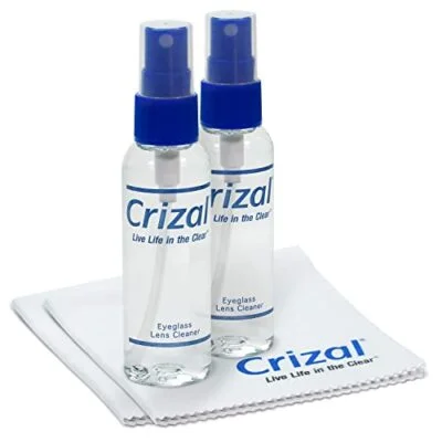 Crizal Eye Glasses Cleaning Cloth and Spray | Crizal Lens Cleaner (2 Oz) With...