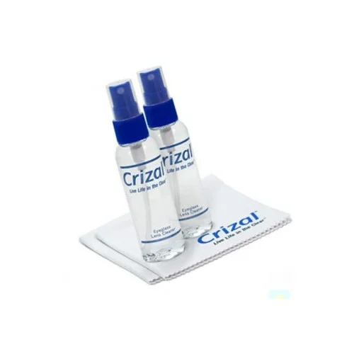 Crizal Eyeglass Cleaning Cloth (microfiber) & Spray Lens Cleaner (2 oz) - 3pack