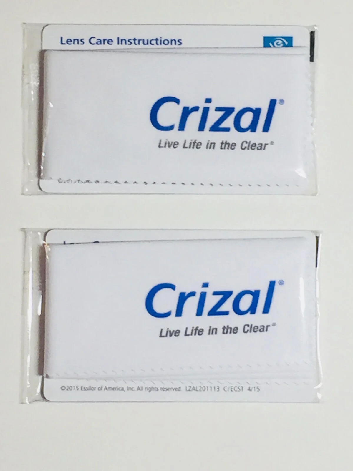 Crizal Eyeglass Cleaning Cloths Microfiber Polishing Cloth For Sunglasses Wipes 2
