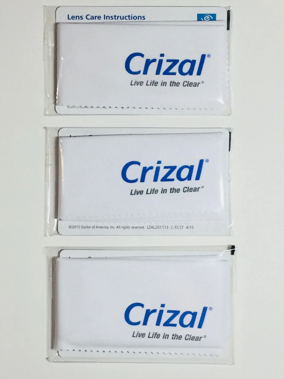 Crizal Eyeglass Cleaning Cloths Microfiber Polishing Cloth For Sunglasses Wipes 3