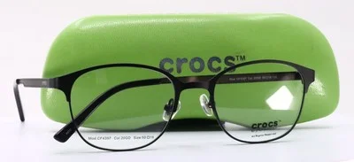 Crocs CF4397 20GD Black Round Unisex Full Rim Eyeglasses Frames 50-18-138