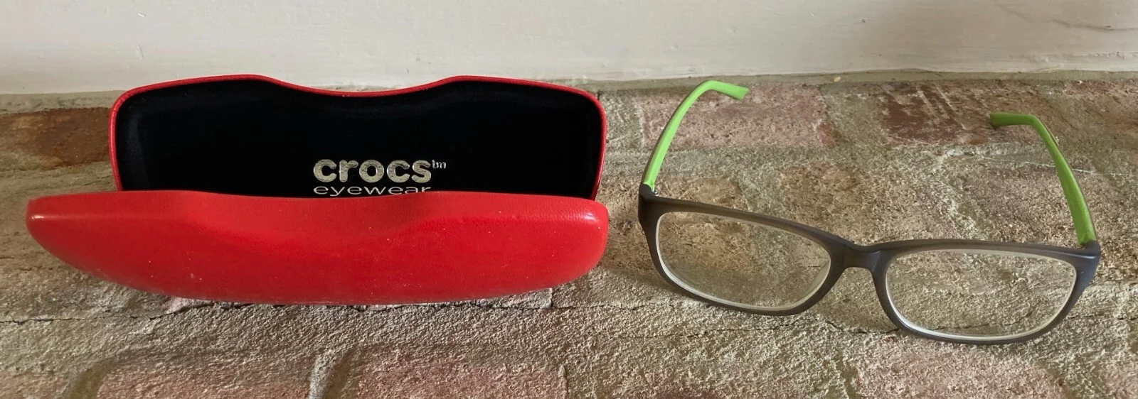 Crocs Eyewear Eyeglasses Mod CF331 40GN 53-17-137 Gray Green w/ Red Hard Case 2