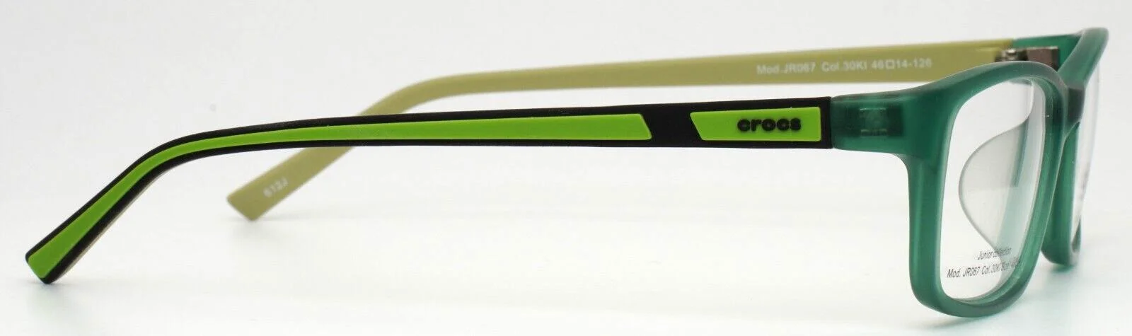 CROCS EYEWEAR JR067 30KI Green Boys Kids Rectangle Eyeglasses 46-14-126 B:29 4