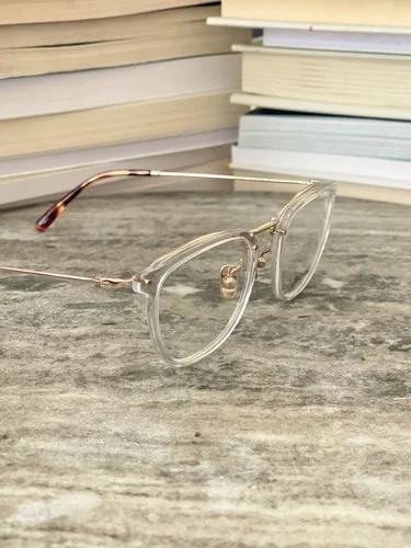 Crystal Clear Women Eyeglasses Square Unisex Frames Optical RX Glasses Japan 2
