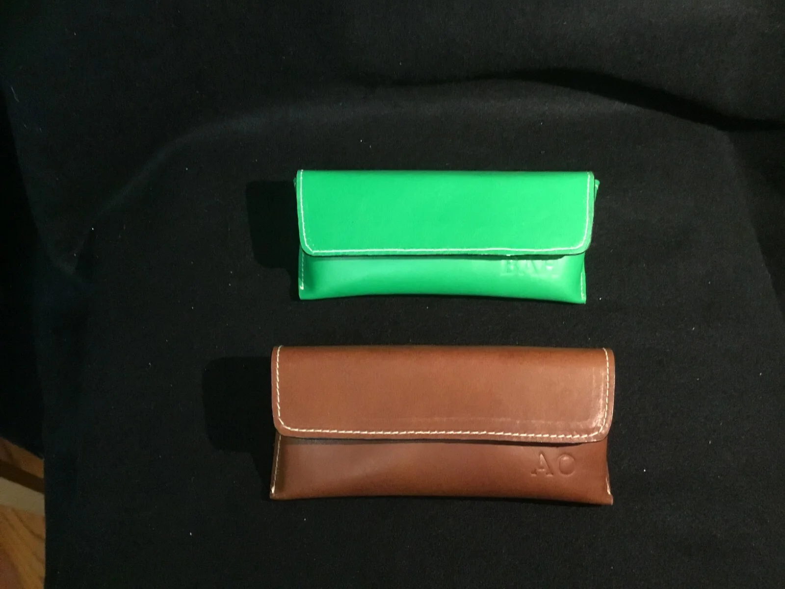 Custom Flap Leather Monogramed Eyeglass/Sunglasses Case! 2