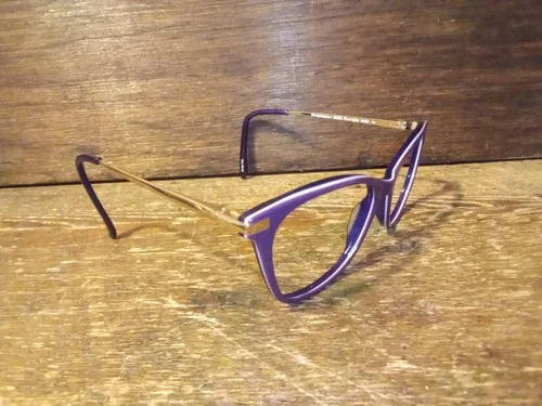 Cute Purple 140 PRECISION Designed in Italy Eyeglass Frames No Lenses Gold