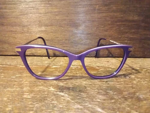 Cute Purple 140 PRECISION Designed in Italy Eyeglass Frames No Lenses Gold 2