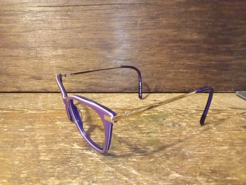 Cute Purple 140 PRECISION Designed in Italy Eyeglass Frames No Lenses Gold 3