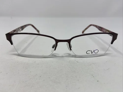 CVO Next ANCHORAGE AUBERGINE 52-17-130 Burgundy Half Rim CLEAR VISION OPTIC EY81