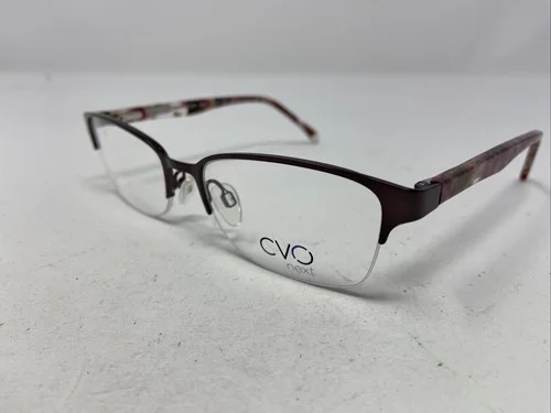 CVO Next ANCHORAGE AUBERGINE 52-17-130 Burgundy Half Rim CLEAR VISION OPTIC EY81 2
