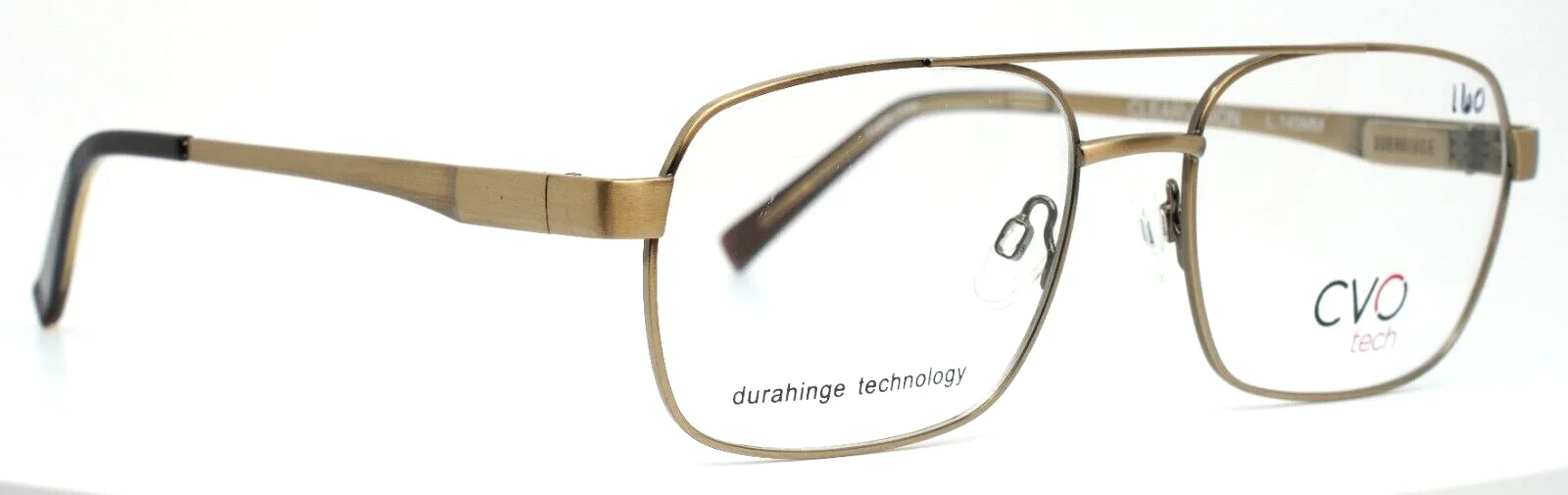 CVO TECH D108 Gold Antique Mens Aviator Full Rim Eyeglasses 55-17-145 B:42 3