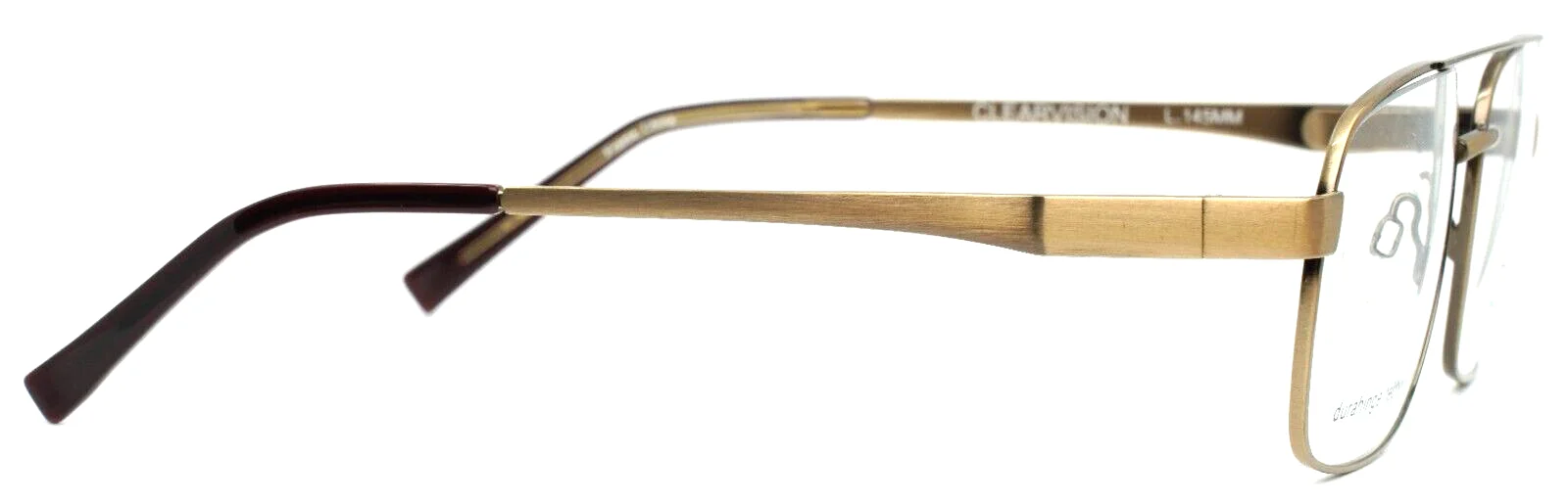 CVO TECH D108 Gold Antique Mens Aviator Full Rim Eyeglasses 55-17-145 B:42 4