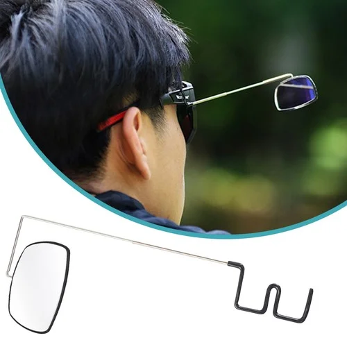 Cycling Eyeglass Mirror Durable Foldable Mtb Bicycle Eyeglass Mirror Black