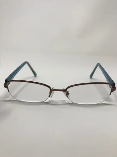 Daisy Fuentes Eyeglass Frames Marisol-183 Aqua Tiger 51-18-135 Half Rim Y332 3