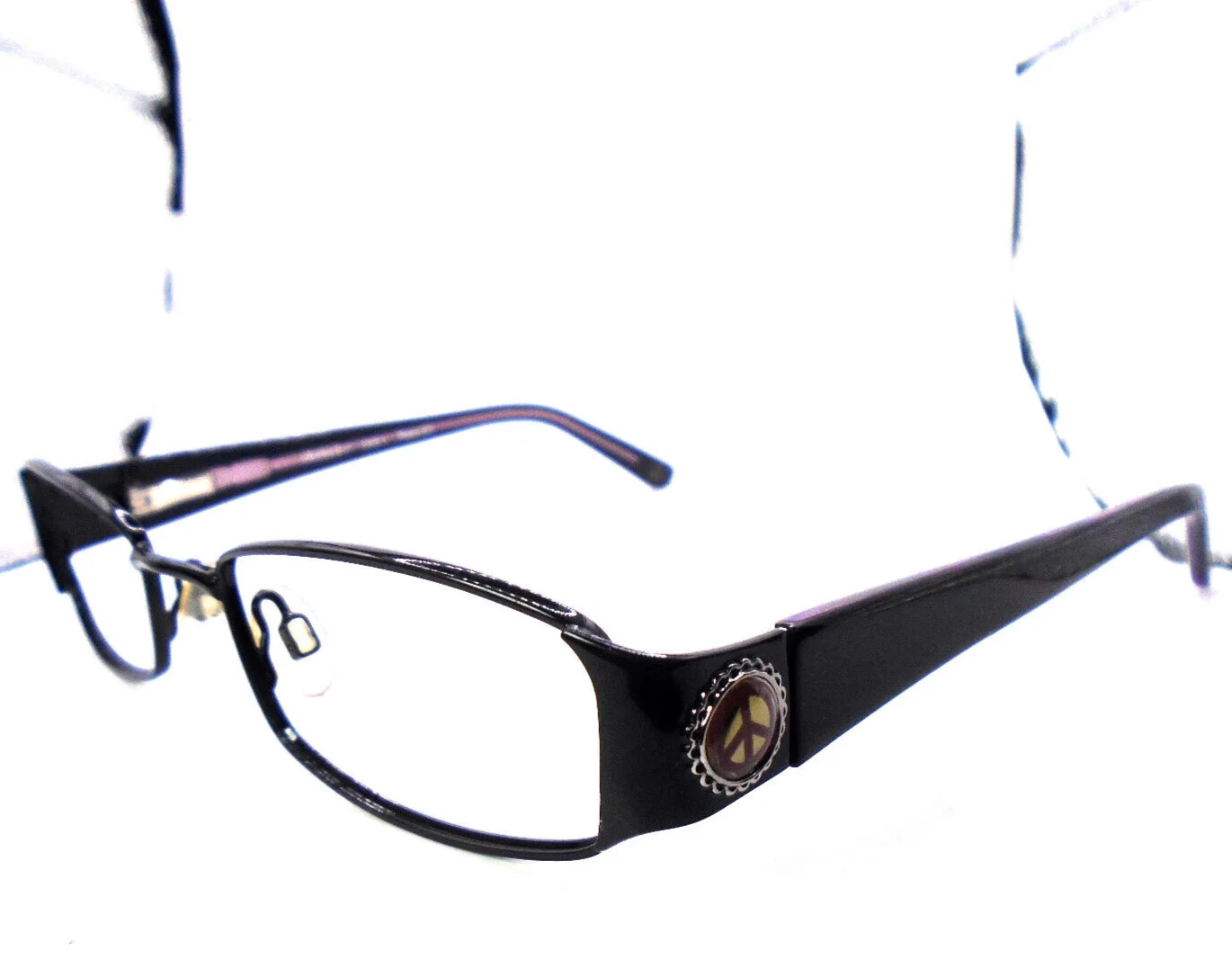 Daisy Fuentes PEACE 413 Zyloware 021 Black 48-17-130 Womens Eyeglasses Frames